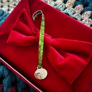 Light Green/Gold Leather Brahmin Charm